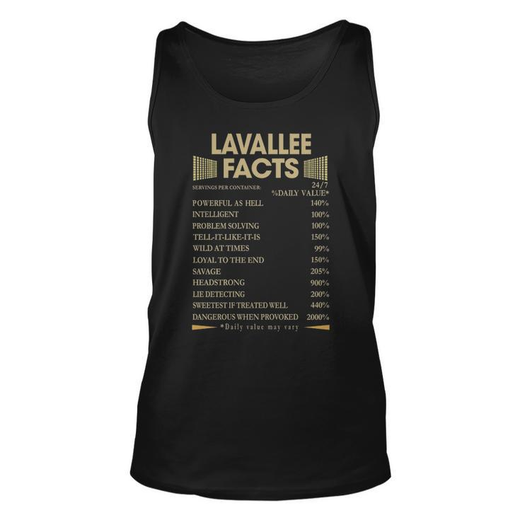 Lavallee Name Gift   Lavallee Facts Unisex Tank Top