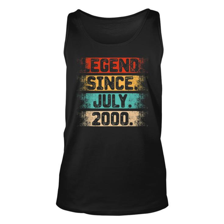 Legend Since July 2000 Vintage 22 Years Old 22Nd Birthday  Unisex Tank Top