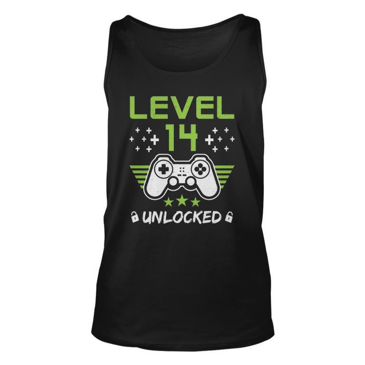 Level 14 Unlocked Funny 14Th Birthday Unisex Tank Top