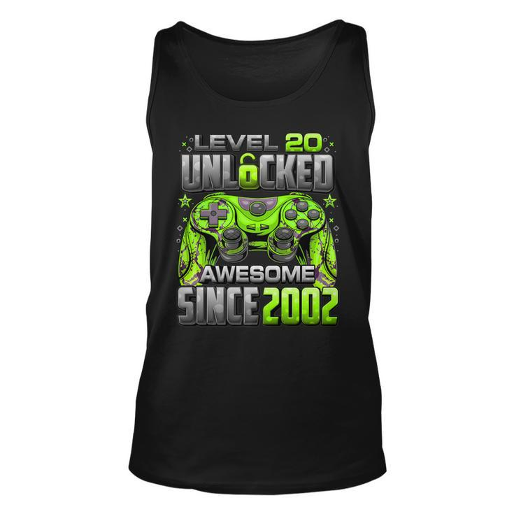 Level 20 Unlocked Awesome Since 2002 20Th Birthday Gaming   V2 Unisex Tank Top