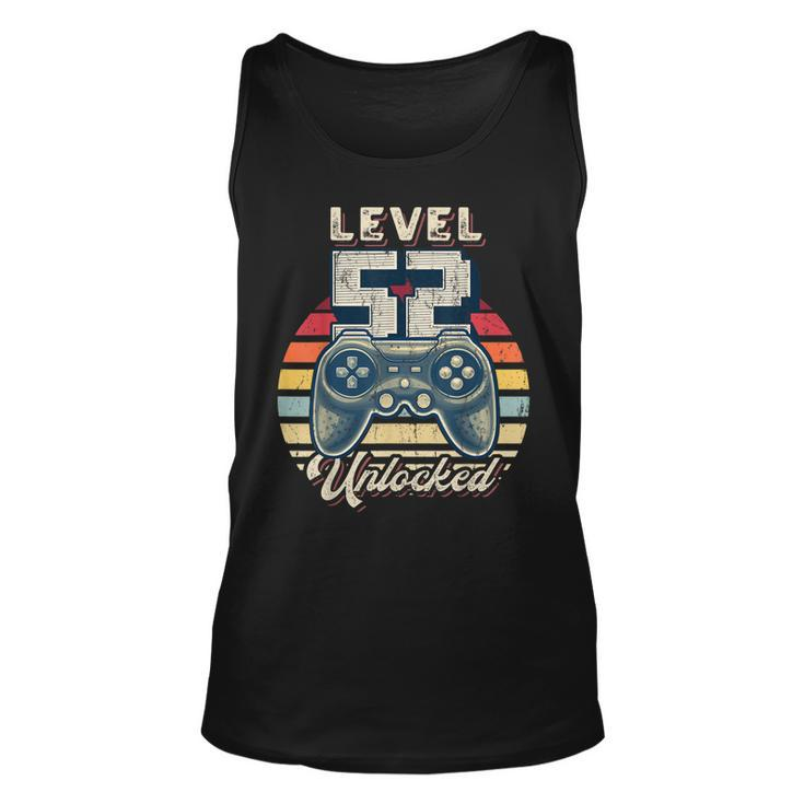 Level 52 Unlocked Video Game 52Nd Birthday Gamer Boys  Unisex Tank Top
