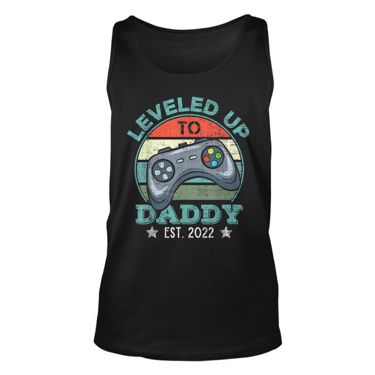 Leveled Up To Daddy 2022 Video Gamer Soon To Be Dad 2022  Unisex Tank Top