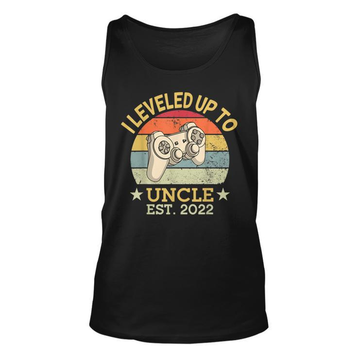 Leveled Up To Uncle Est 2022 Promoted New Uncle Video Gamer  Unisex Tank Top