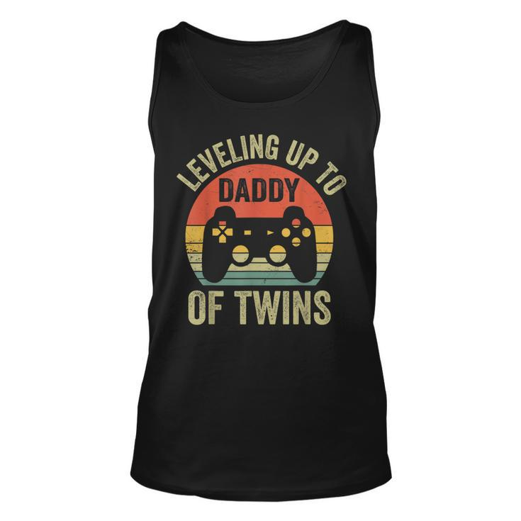 Leveling Up To Daddy Of Twins Expecting Dad Video Gamer  Unisex Tank Top