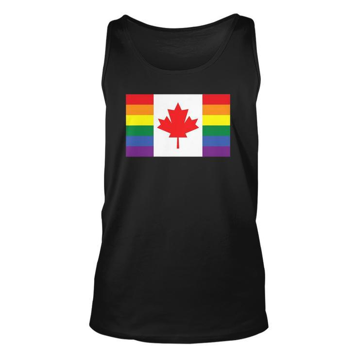 Lgbt Gay Pride Rainbow Canadian Flag Unisex Tank Top