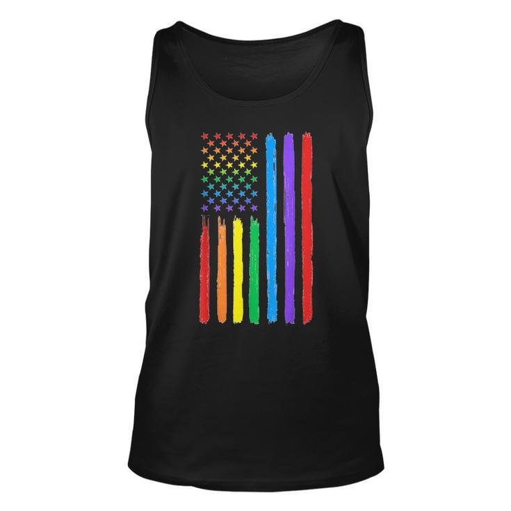 Lgbtq American Flag Pride Rainbow Gay Lesbian Bi Transgender Tank Top