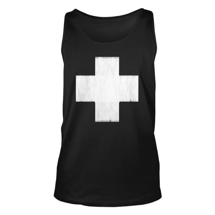 Lightly Weathered Peace Christ White Cross Paint On Various Unisex Tank Top