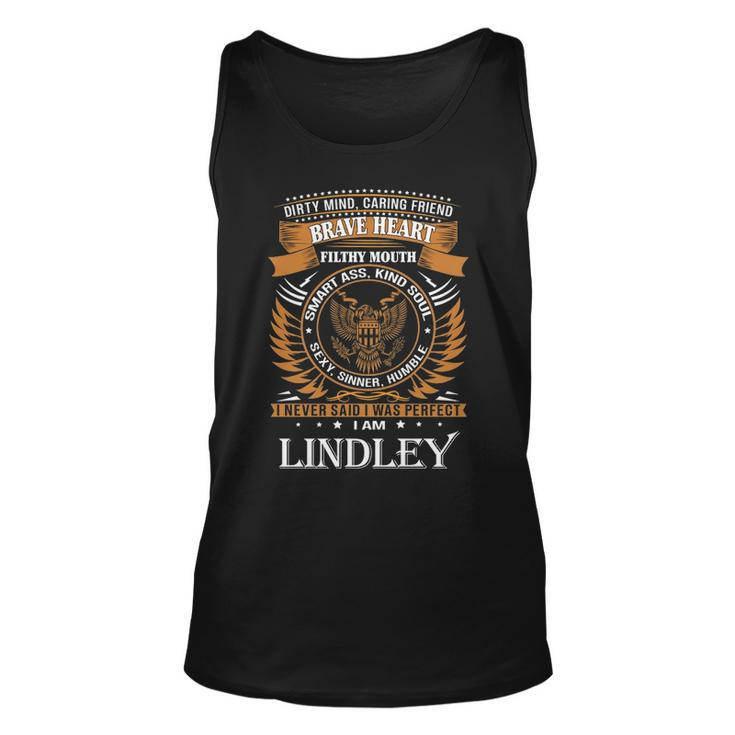 Lindley Name Gift Lindley Brave Heart Unisex Tank Top