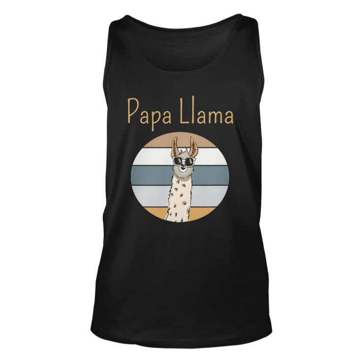 Llama Dad Matching Papa Alpaca Lover Fathers Day Gift Unisex Tank Top