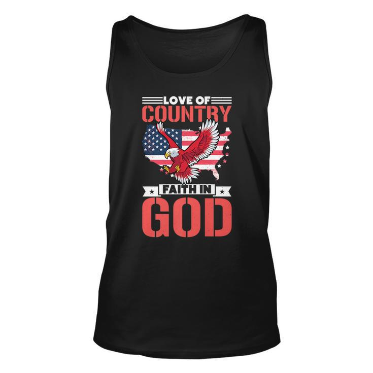 Love Of Country Faith In God   Unisex Tank Top