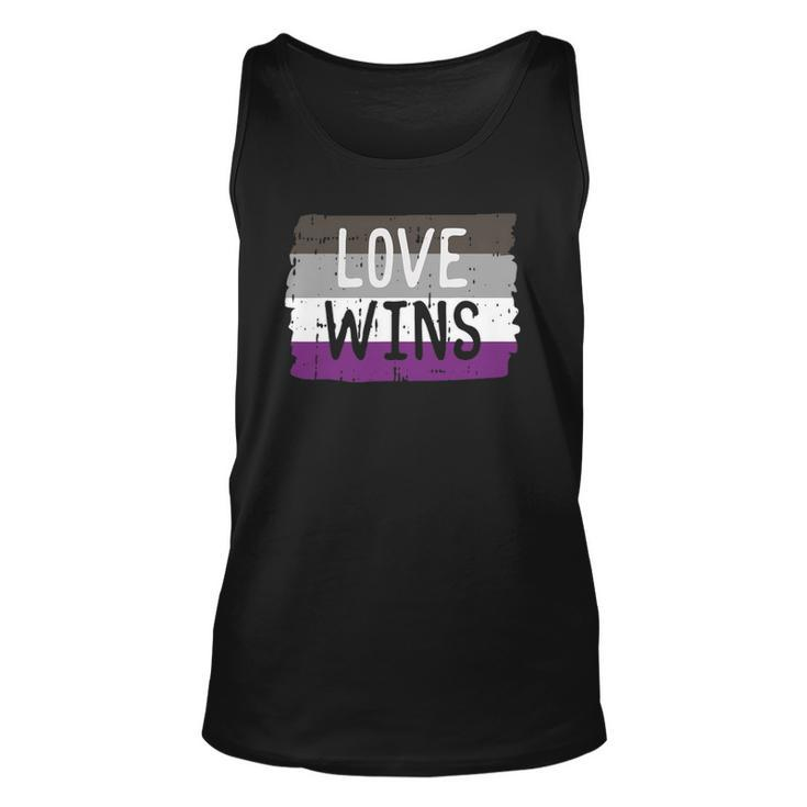 Love Wins Funny Lgbt Asexual Gay Pride Flag Colors Gift Unisex Tank Top