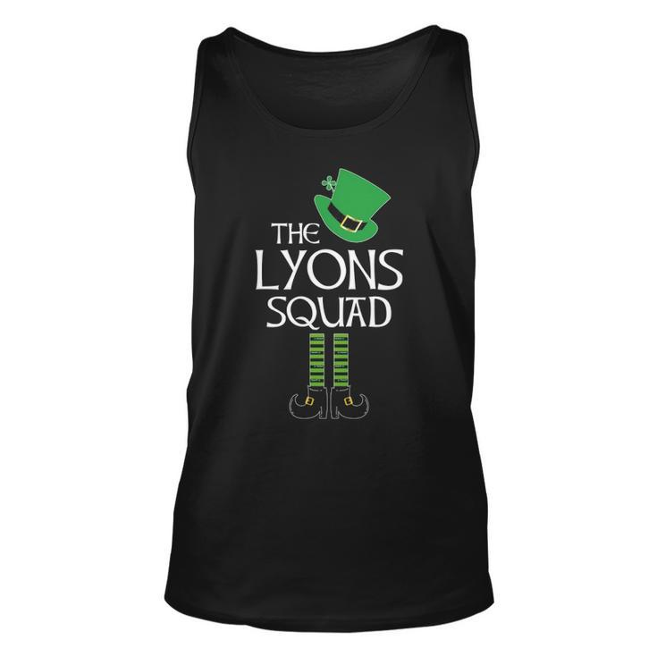 Lyons Name Gift   The Lyons Squad Leprechaun Unisex Tank Top