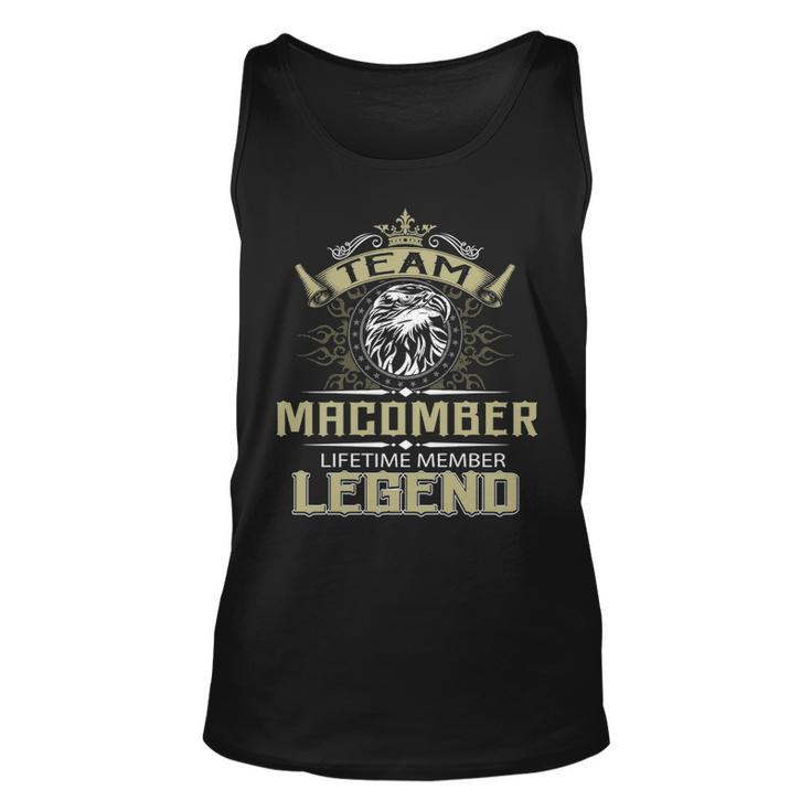 Macomber Name Gift   Team Macomber Lifetime Member Legend Unisex Tank Top