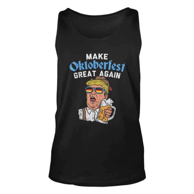 Make Oktoberfest Great Again Funny Trump Drink Beer Mug  Unisex Tank Top