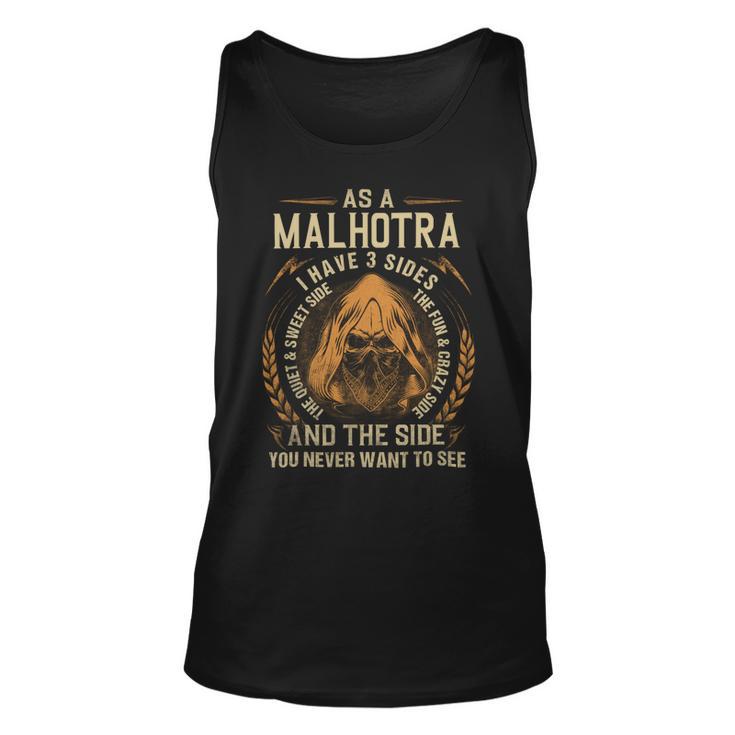 Malhotra Name Shirt Malhotra Family Name V2 Unisex Tank Top