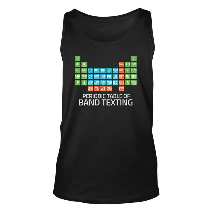Womens Marching Band Periodic Table Of Band Texting Elements Tank Top