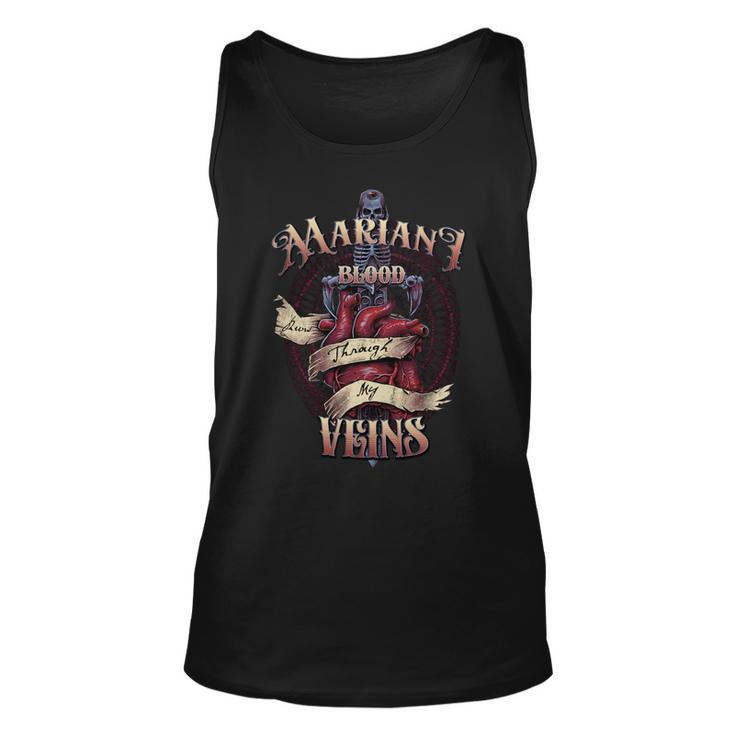 Mariani Blood Runs Through My Veins Name Unisex Tank Top