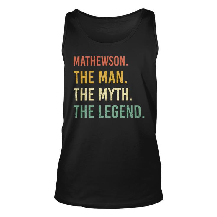 Mathewson Name Shirt Mathewson Family Name Unisex Tank Top