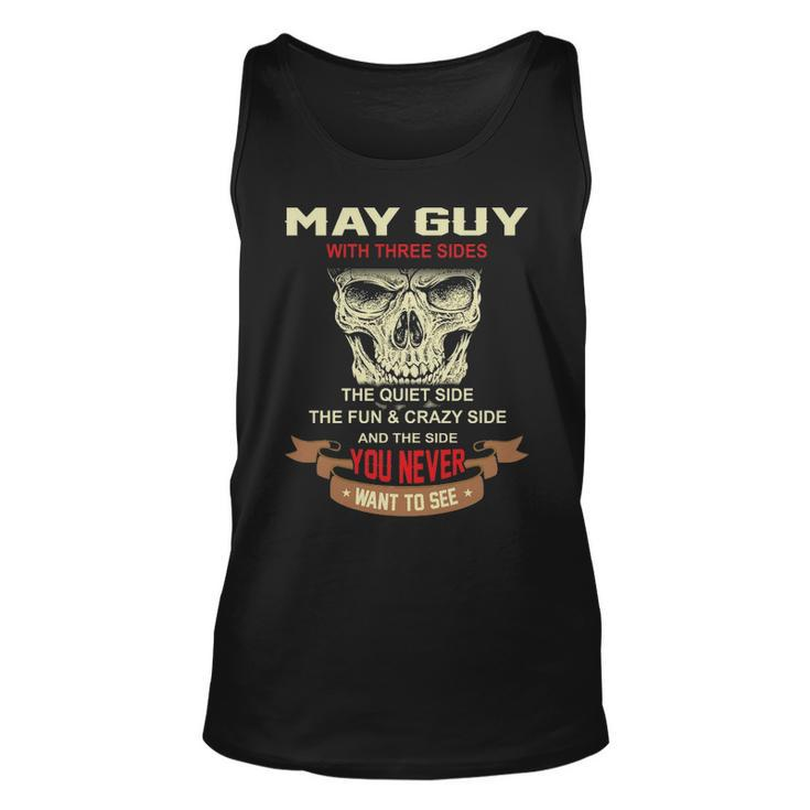 May Guy I Have 3 Sides   May Guy Birthday Unisex Tank Top