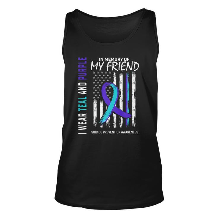 In Memory Friend Suicide Awareness Prevention American Flag Tank Top