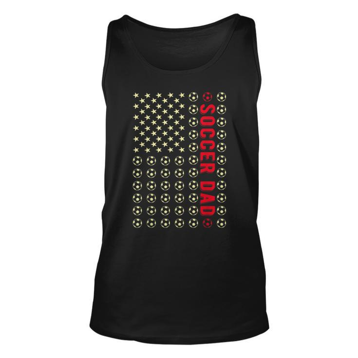 Mens 4Th Of July Soccer Dad Patriotic American Flag Fathers Day  Unisex Tank Top