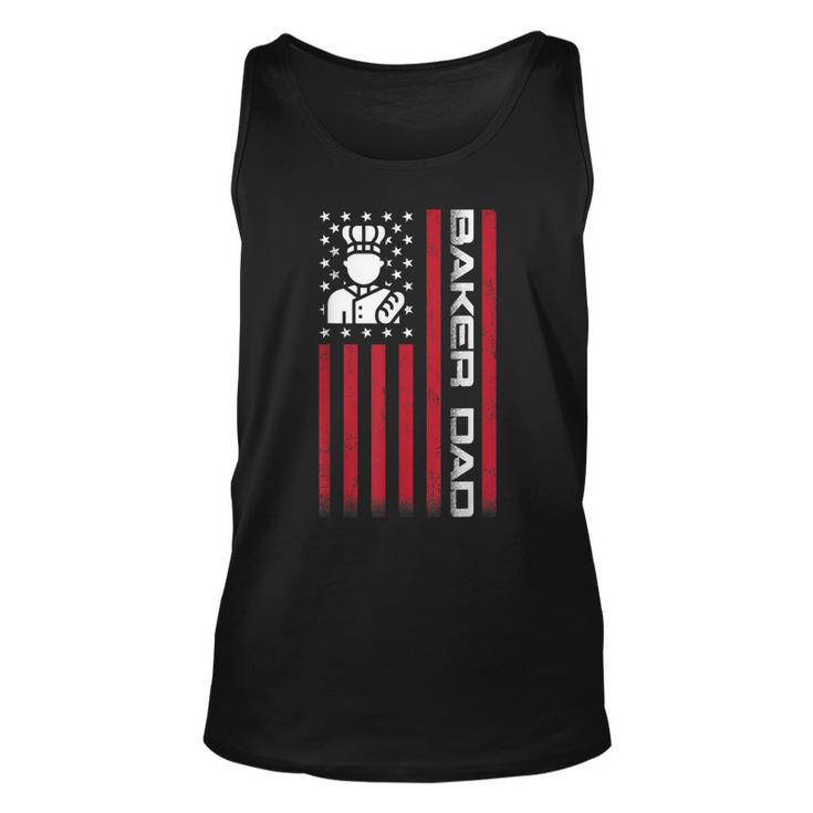 Mens 4Th Of July Us Flag Baker Dad Gift For Fathers Day  Unisex Tank Top