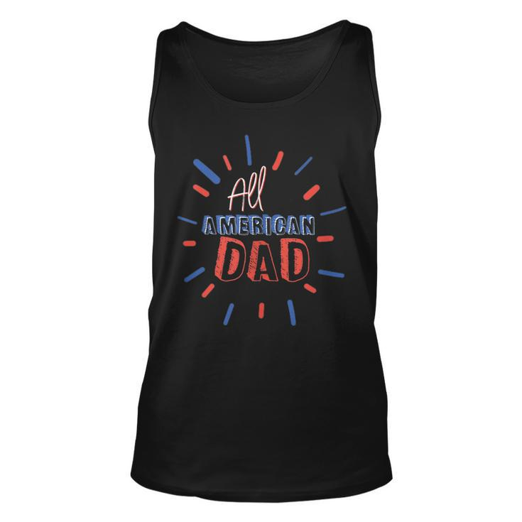Mens All American Dad 4Th Of July Family Matching Cute Holiday  Unisex Tank Top
