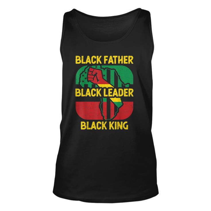 Mens Black Father Black Leader Black King Dad Unisex Tank Top