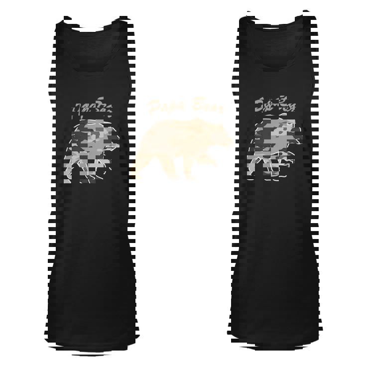 Mens Camouflage Daddy Bear Family Camo Hunting - Papa Bear Unisex Tank Top