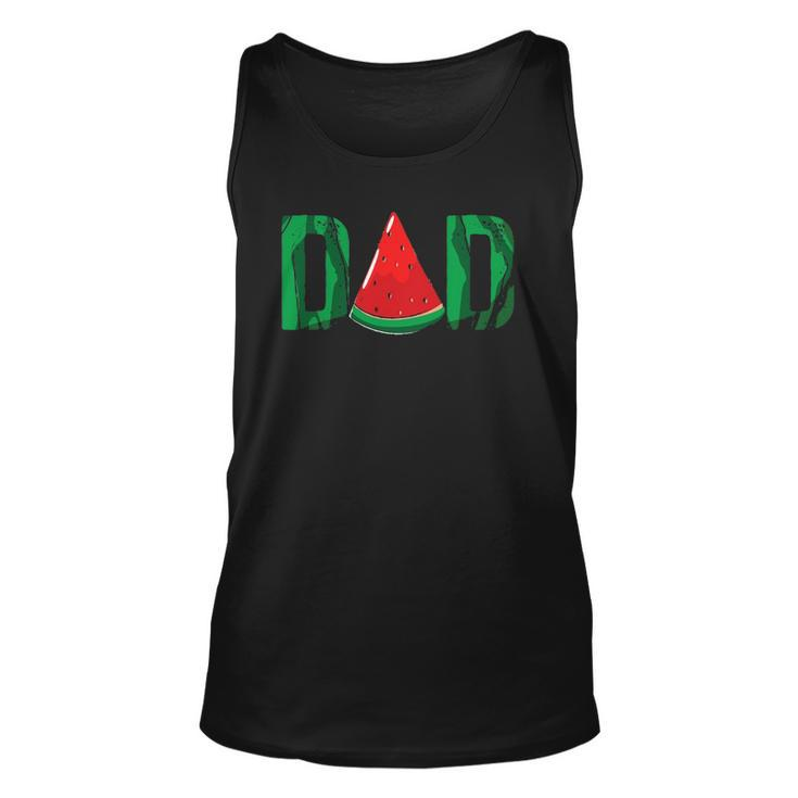 Mens Dad Watermelon Funny Summer Fruit Dad Fathers Day Unisex Tank Top