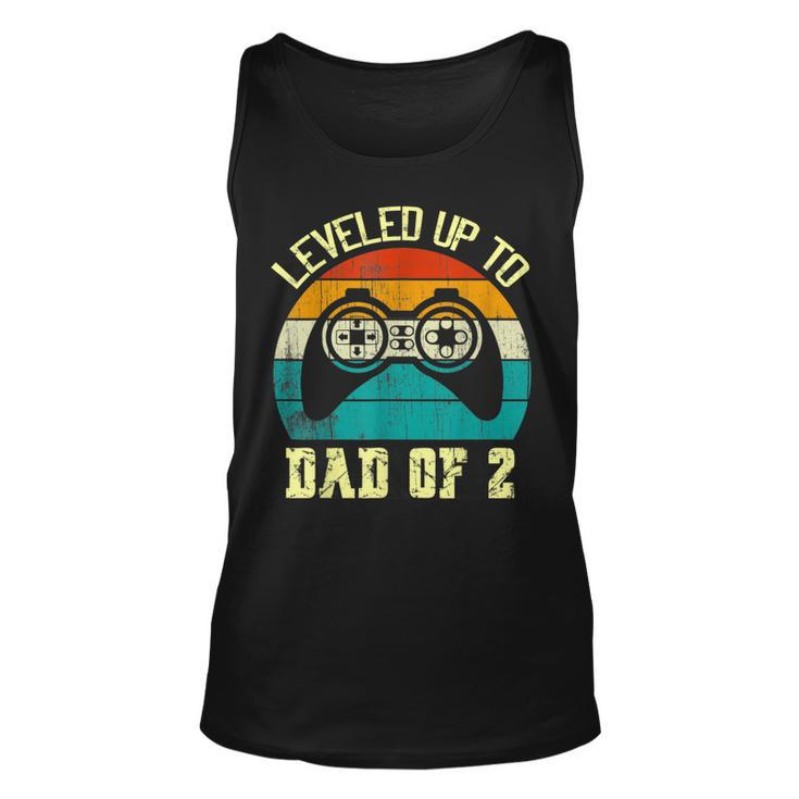 Mens Daddy Again Leveled Up To Dad Of 2 Dad  V2 Unisex Tank Top