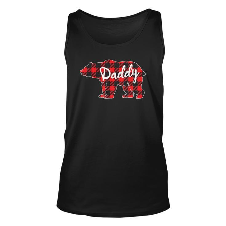 Mens Daddy Bear Buffalo Plaid Family Matching Fathers Day Unisex Tank Top