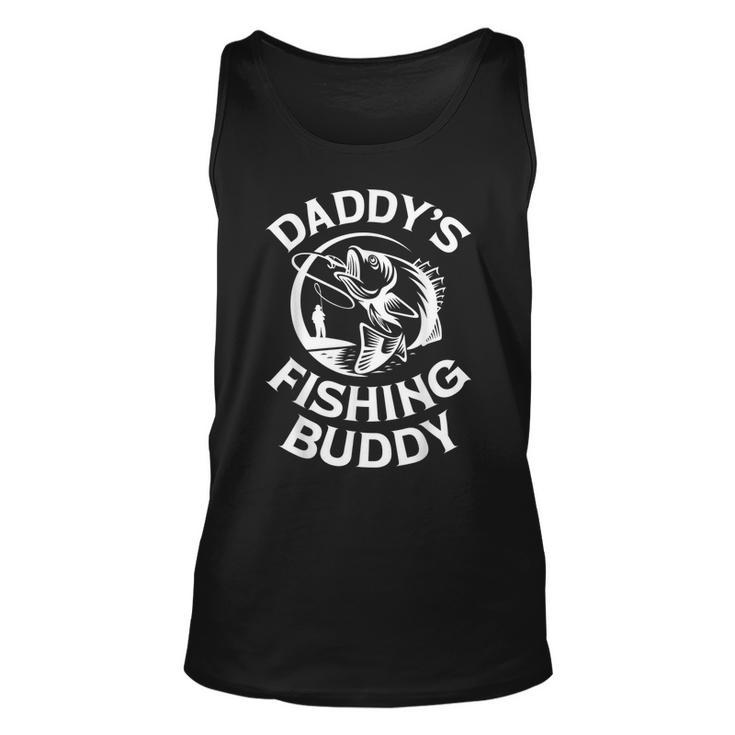 Mens Daddys Fishing Buddy Young Fishing Man Gift For Boys Kids  Unisex Tank Top