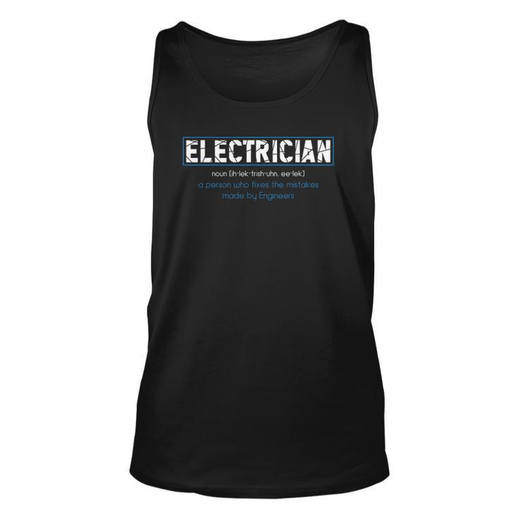 Mens Electrician Definition - Funny Dictionary Gift Unisex Tank Top