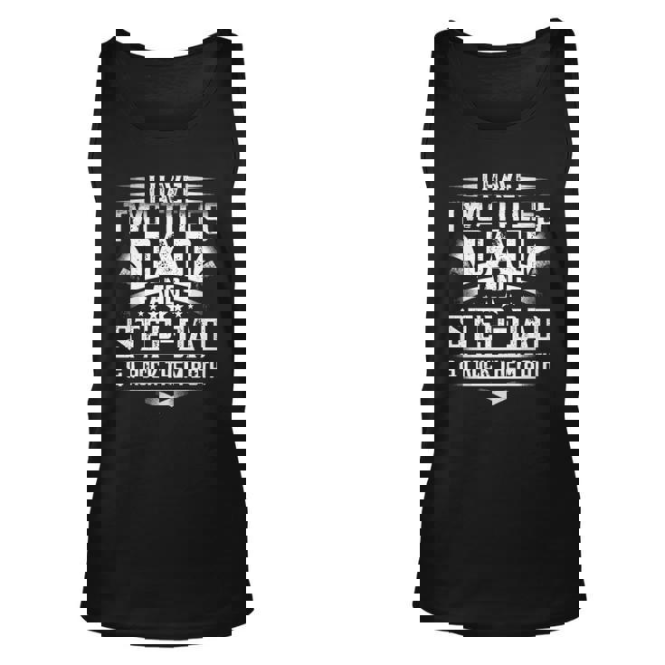 Mens Fathers Day  For Dad Best Dad And Stepdad From Wife  Unisex Tank Top