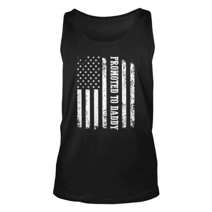 Mens First Time Dad Usa Flag  Promoted To Daddy Unisex Tank Top