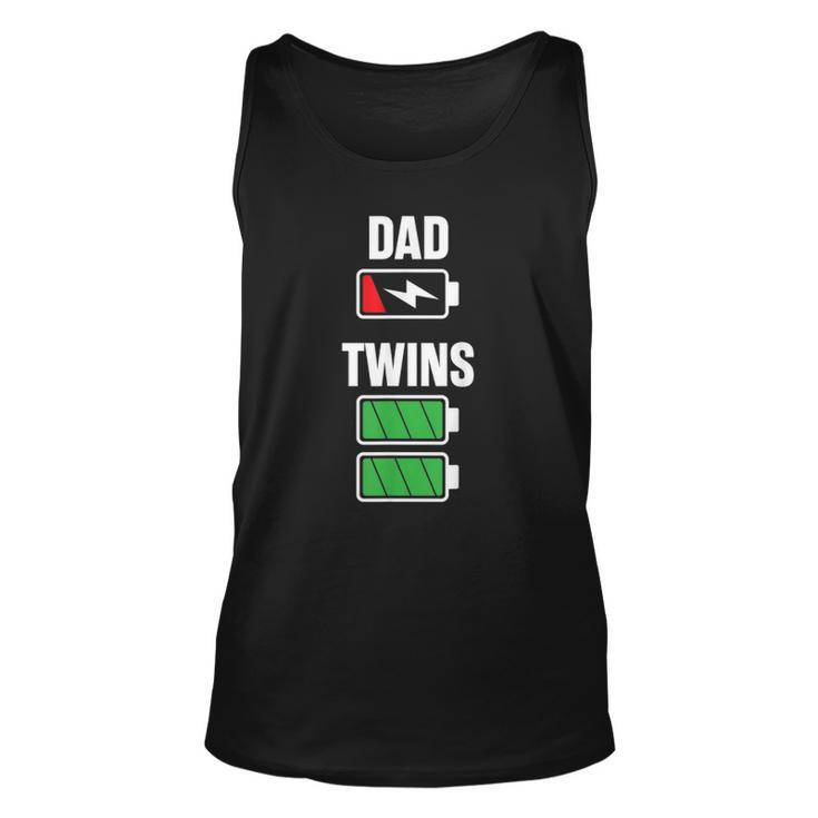 Mens Funny Dad Fathers Day Birthday Twins Twin Dad Unisex Tank Top
