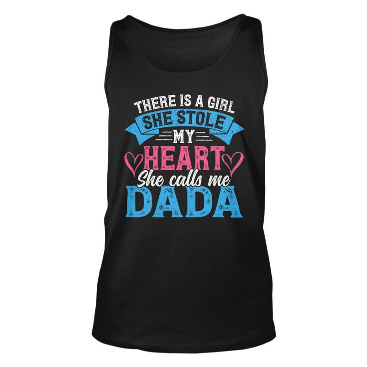 Mens Funny Fathers Day Shirt A Girl She Calls Me Dada Grandpa 7 Shirt Unisex Tank Top