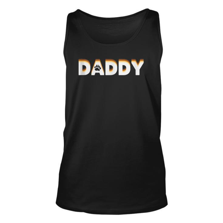 Mens Gay Bear Daddy Design With Bear Pride Flag Gay Daddy  Unisex Tank Top