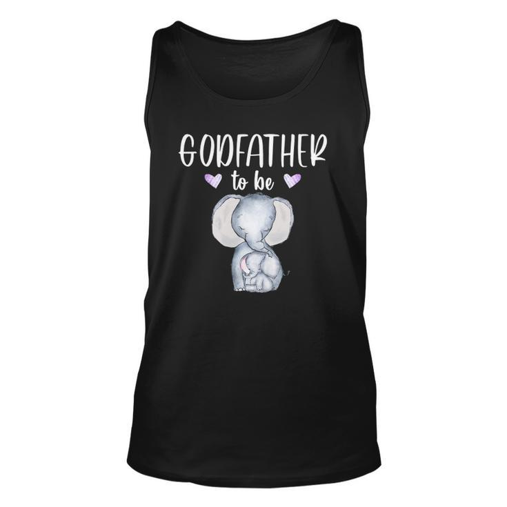Mens Godfather To Be Elephant Baby Shower Unisex Tank Top