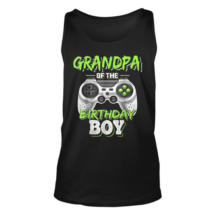 Mens Grandpa Of The Birthday Boy Matching Video Game  Unisex Tank Top