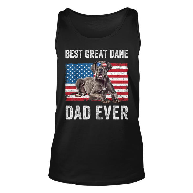 Mens Great Dane Dad American Flag Dog Lover Owner Fathers Day Fun Unisex Tank Top