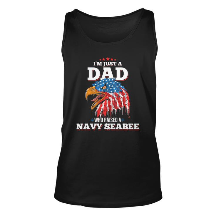 Mens Im Just A Dad Who Raised A Navy Seabee  Navy Seabees Unisex Tank Top