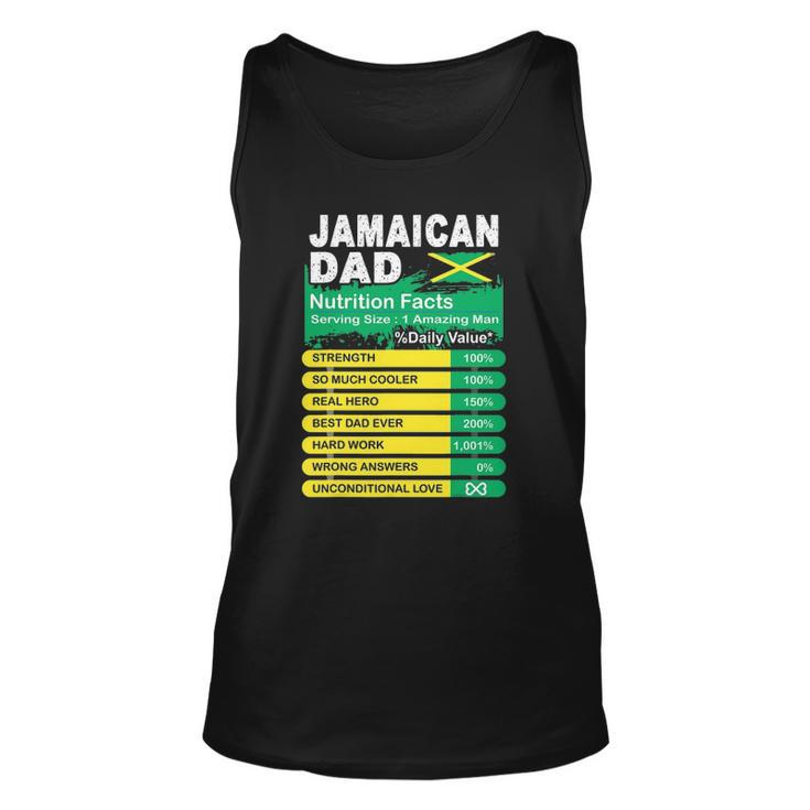 Mens Jamaican Dad Nutrition Facts Serving Size Unisex Tank Top