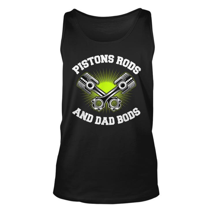 Mens Pistons Rods And Dad Bods  V2 Unisex Tank Top