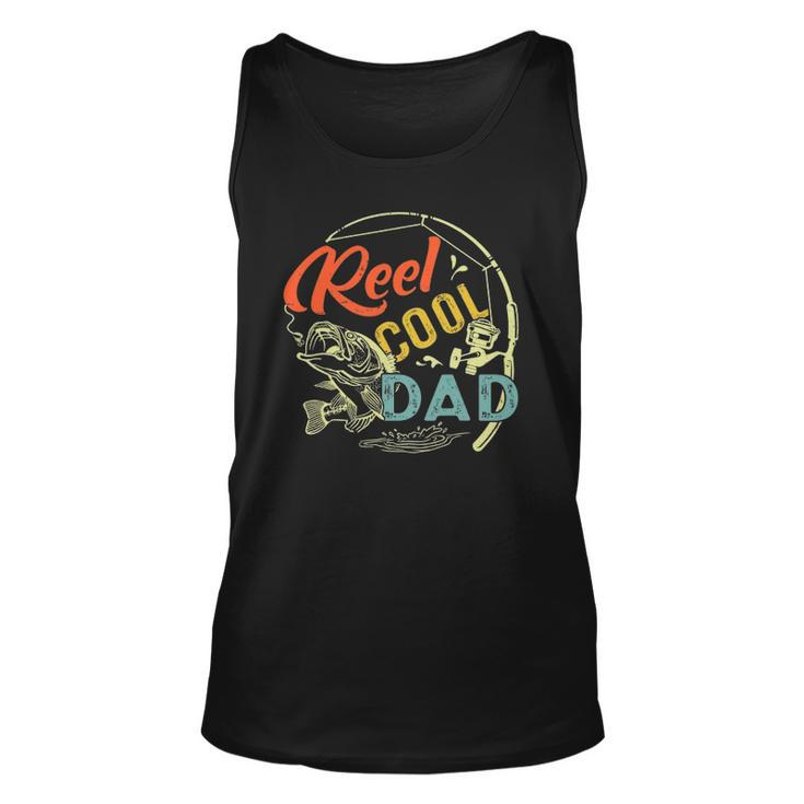 Mens Reel Cool Dad  Funny Fishing Fathers Day Christmas Unisex Tank Top