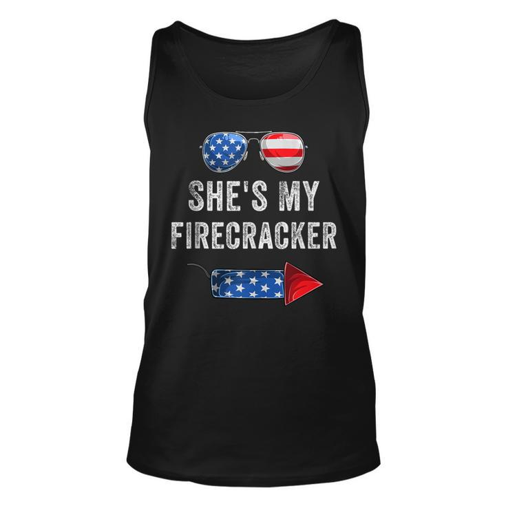 Mens Shes My Firecracker His And Hers 4Th July Matching Couples  Unisex Tank Top