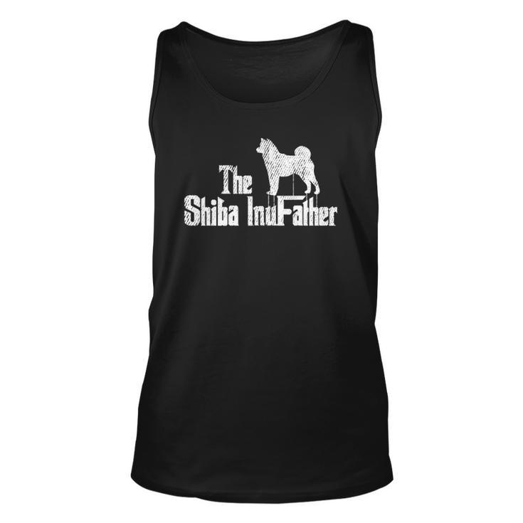 Mens Shiba Inu Dog Fathers Day Funny Doxie Dog Puppy Daddy Unisex Tank Top