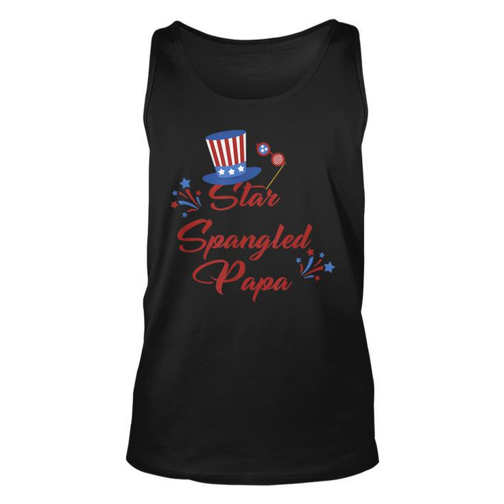 Mens Star Spangled Papa  4Th Of July Fathers Day Dad Gifts Unisex Tank Top