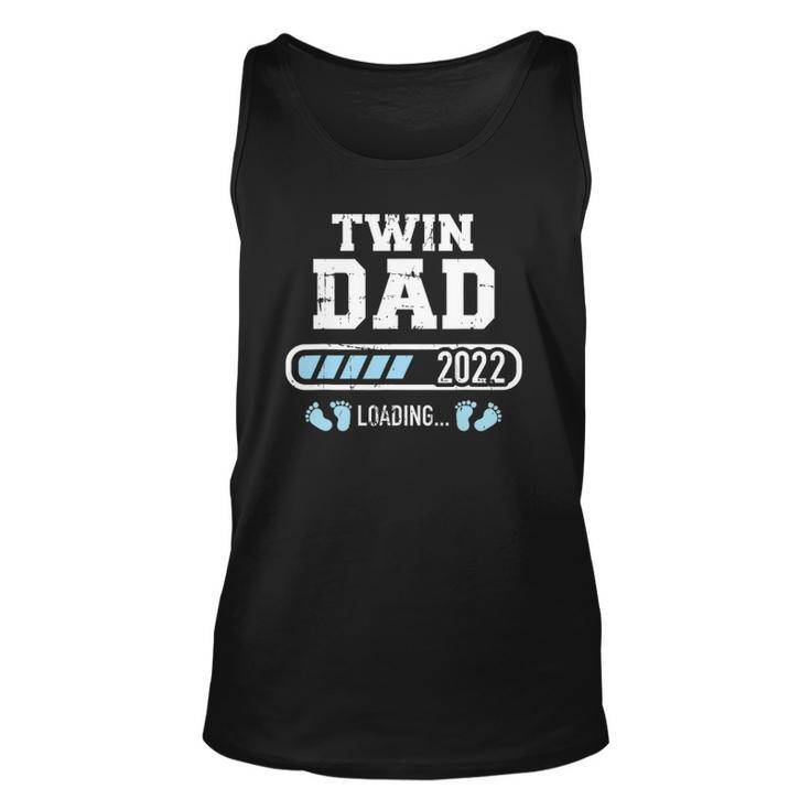 Mens Twin Dad 2022 Loading For Pregnancy Announcement Unisex Tank Top